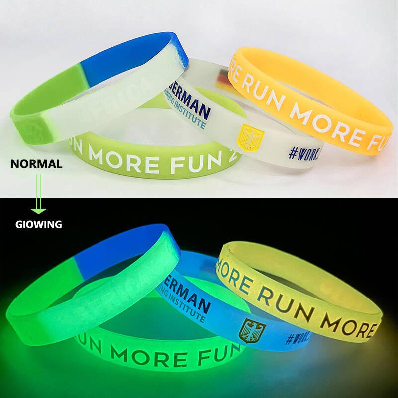 Custom Glow Silicone Wristbands